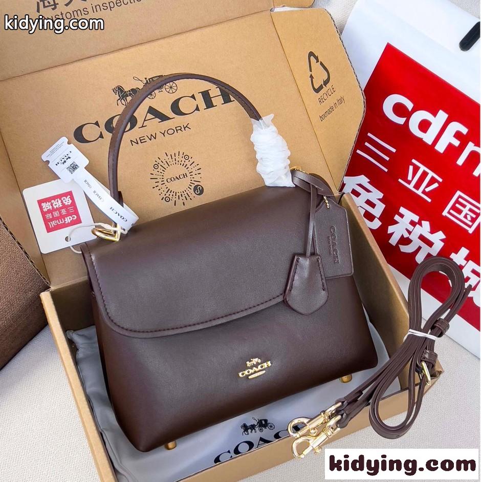 コーチ バッグ スーパーコピー 上品 クラシック レザー フラップ ハンドバッグ-0