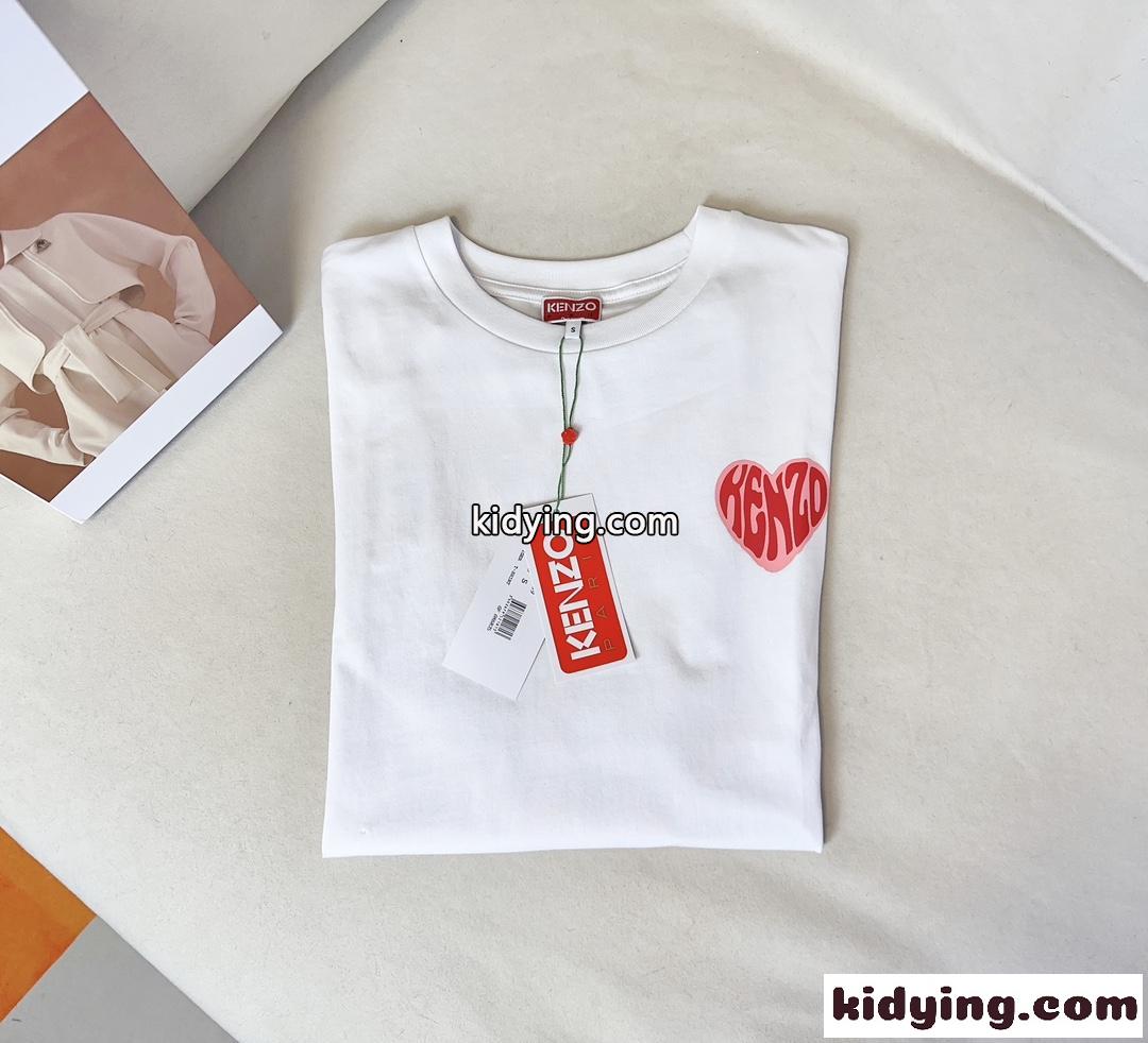 人気 おしゃれ KENZO HEART ケンゾー Tシャツ コピー カジュアル 合わせやすい ホワイト-2