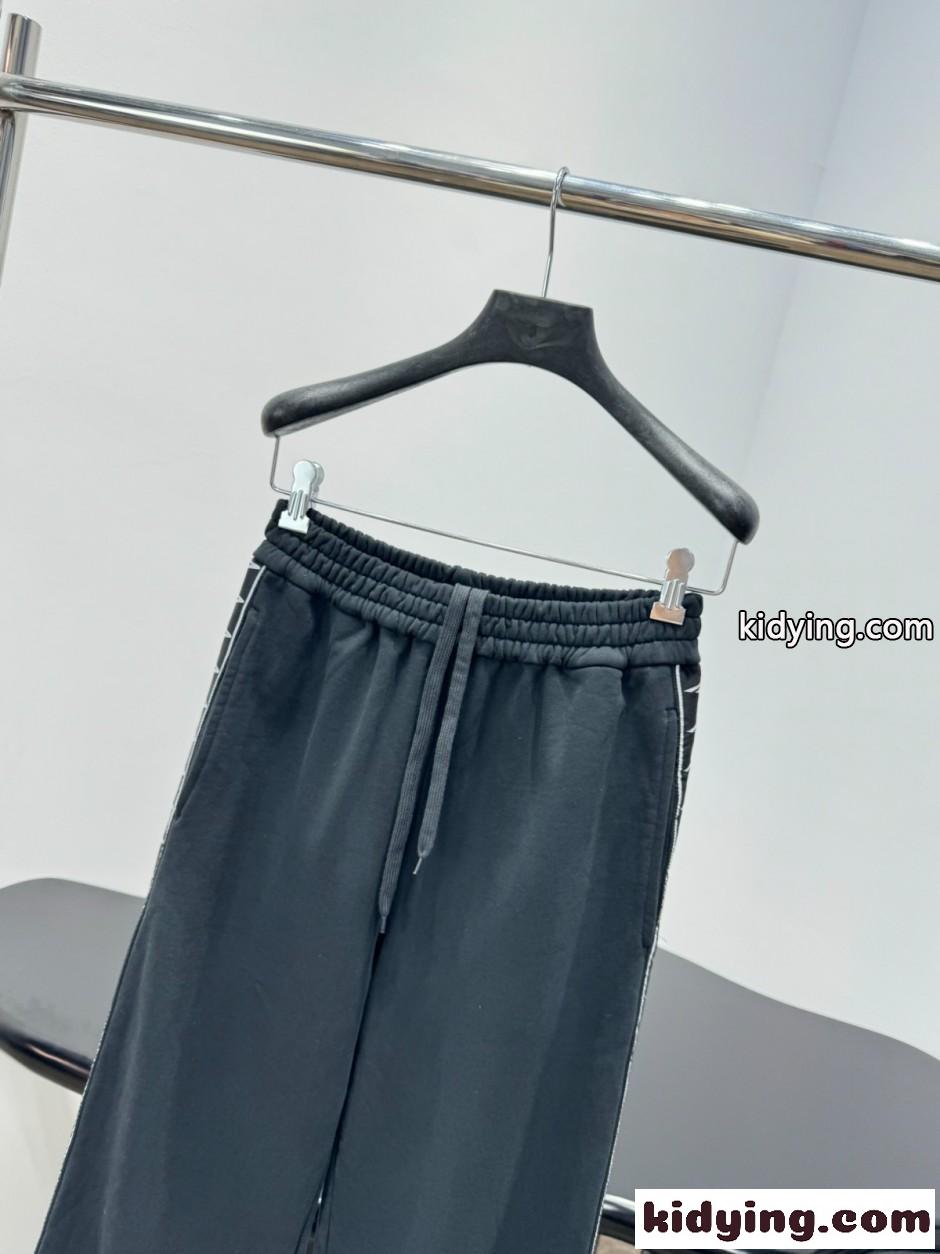 サイドライン ロゴテープ スウェットパンツ バレンシアガ パンツ コピー-0