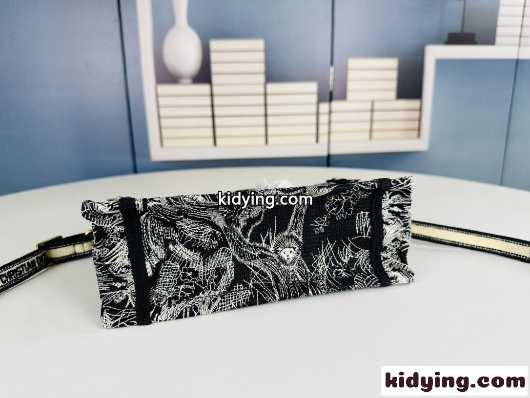 Dior Book Tote バッグ ミニ クリスチャン・ディオール バッグ コピー ブラック-4