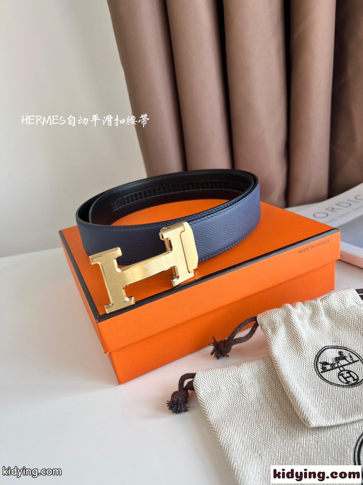 エルメス ベルト コピー 合わせやすい  Hバックル リバーシブル レザーベルト-0