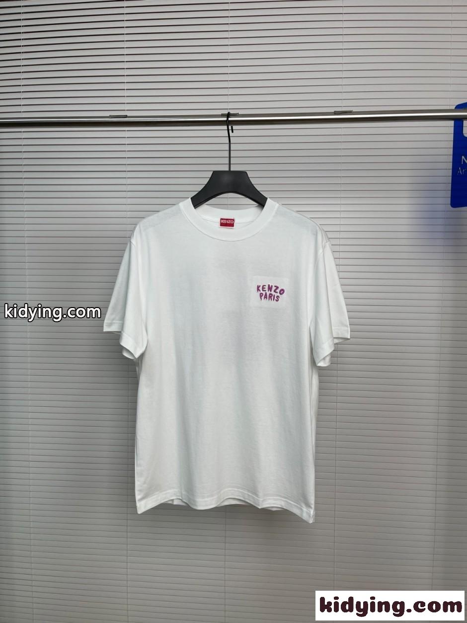 KENZO Boke Heart 半袖Tシャツ コットン ケンゾー Tシャツ コピー ホワイト-0
