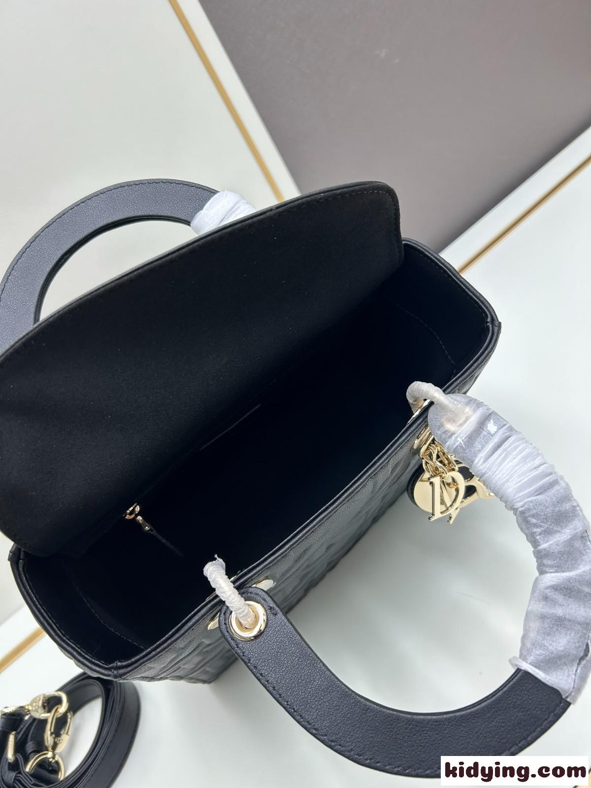 Lady Dior バッグ ミディアム クリスチャン・ディオール バッグ コピー ブラック-4