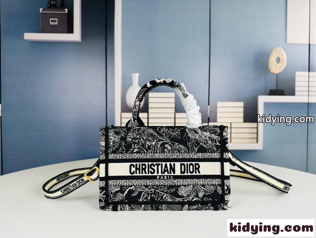 Dior Book Tote バッグ ミニ クリスチャン・ディオール バッグ コピー ブラック-0