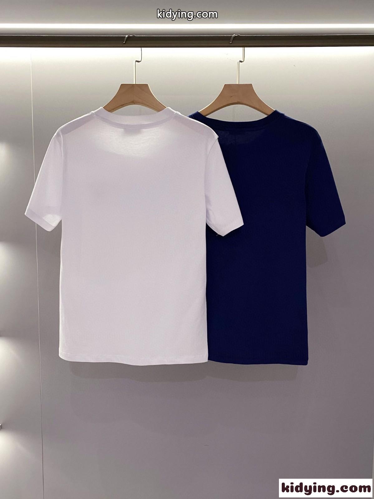 ユニセックス シンプル 刺繍 クルーネック 春夏 コットン クリスチャン・ディオール Tシャツ コピー 半袖 トップス-2