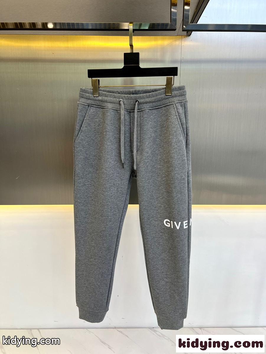 定番 ロゴ 裏起毛 スウェットパンツ ジバンシィ パンツ コピー メンズ グレー-0