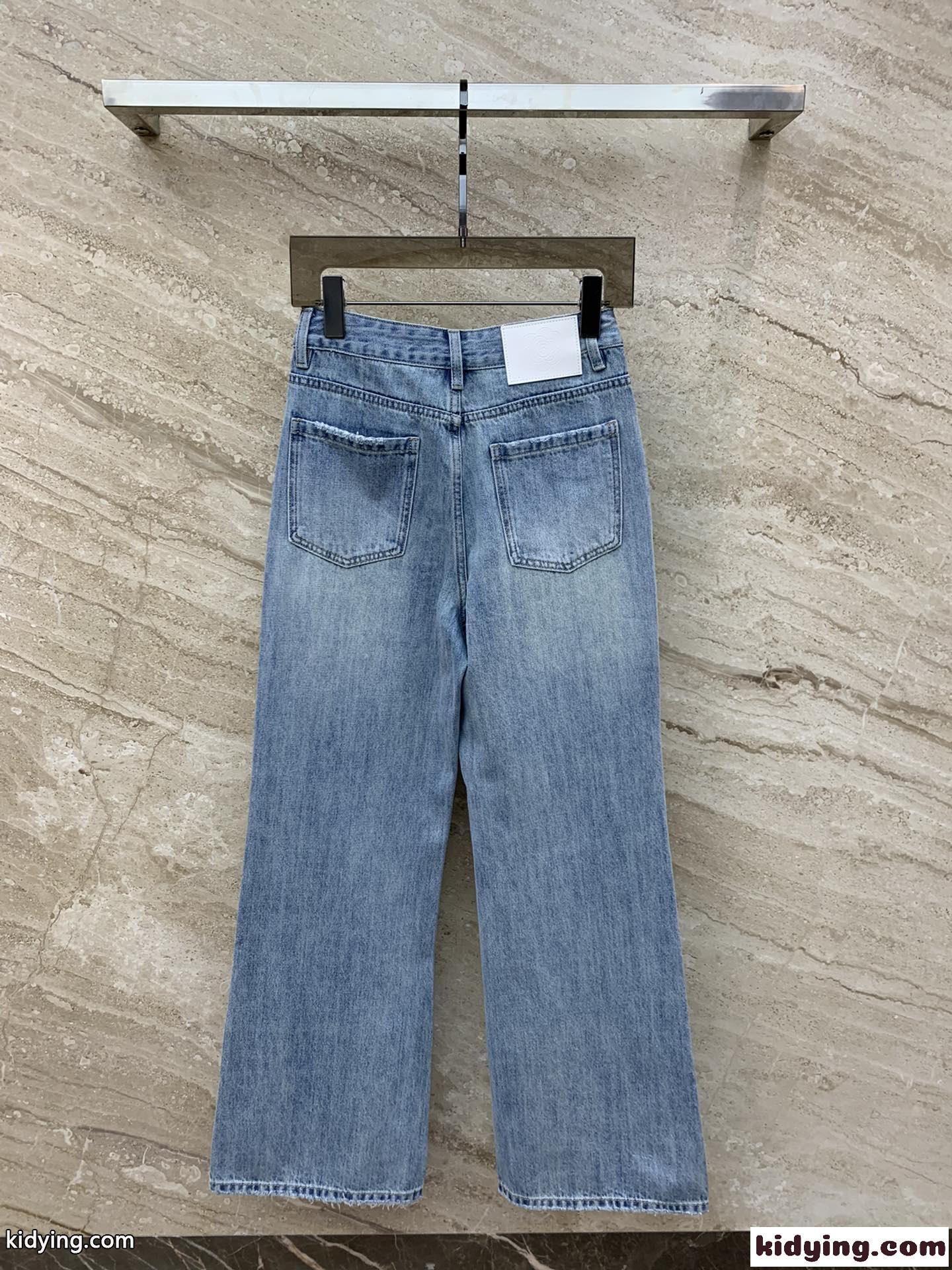 カジュアル ゆったり ストレート デニムパンツ シャネル ジーンズ 偽物-1