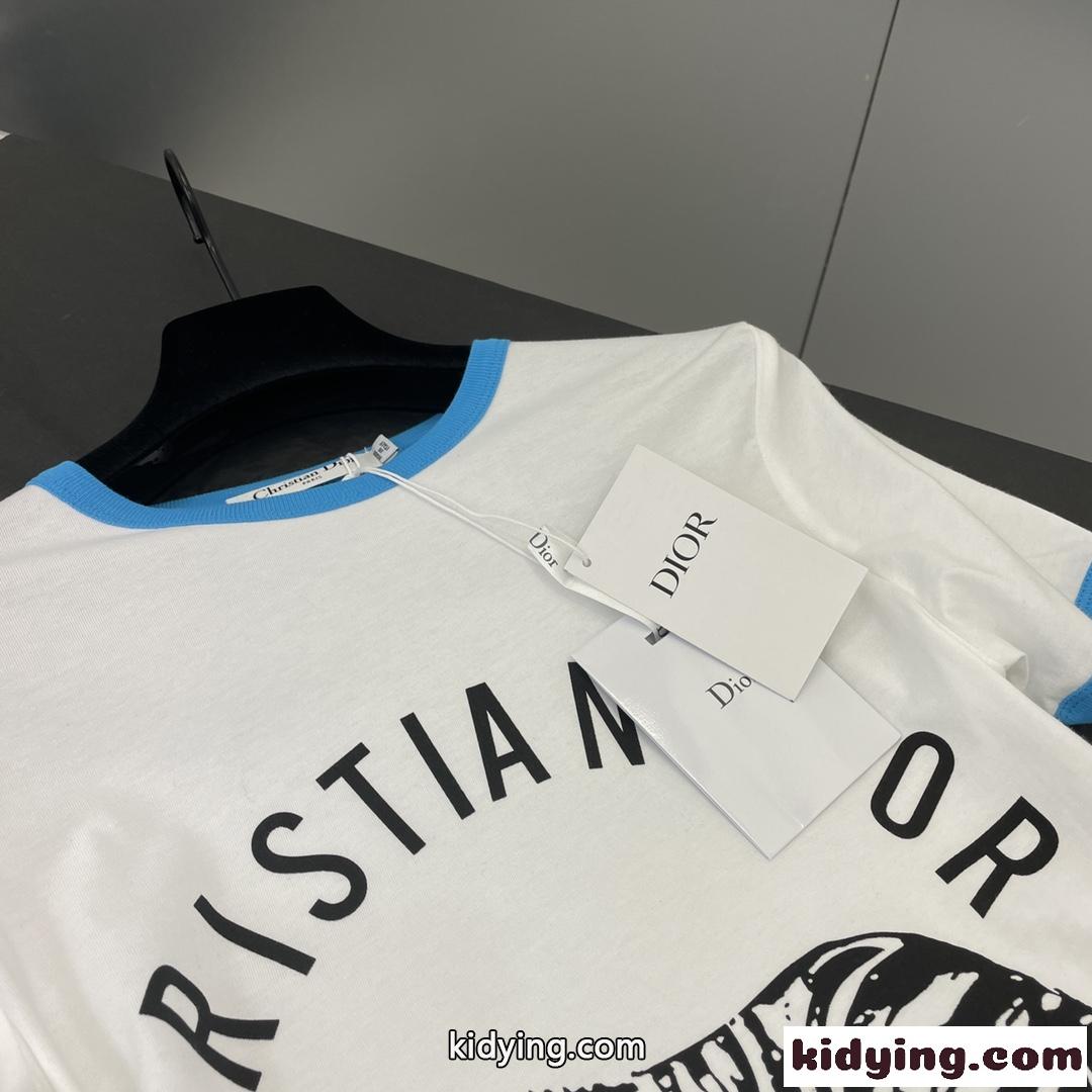 クリスチャン・ディオール Tシャツ コピー レディース 半袖 おしゃれ プリント 春夏 人気 新作 クルーネック-2
