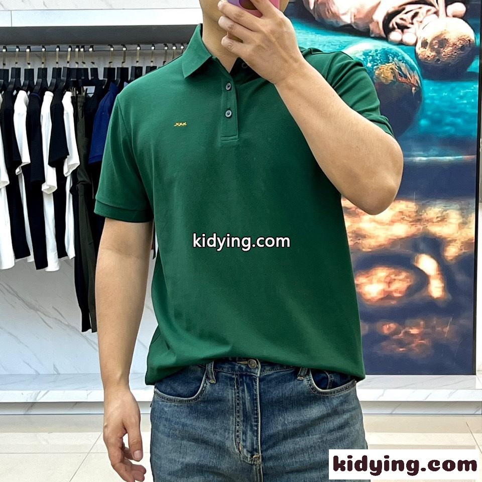 エルメネジルド・ゼニア 半袖Tシャツ コピー コットンピケポロシャツ グリーン-1