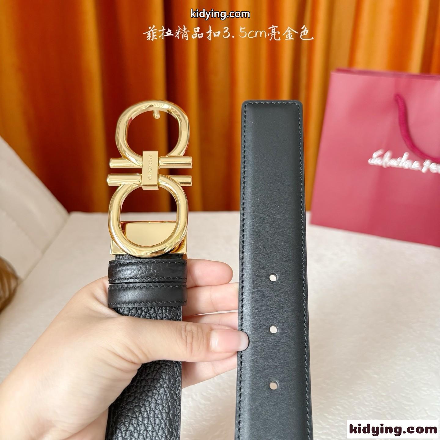 サルヴァトーレ・フェラガモ ベルト コピー エレガント ガンチーニバックル レザーベルト-2