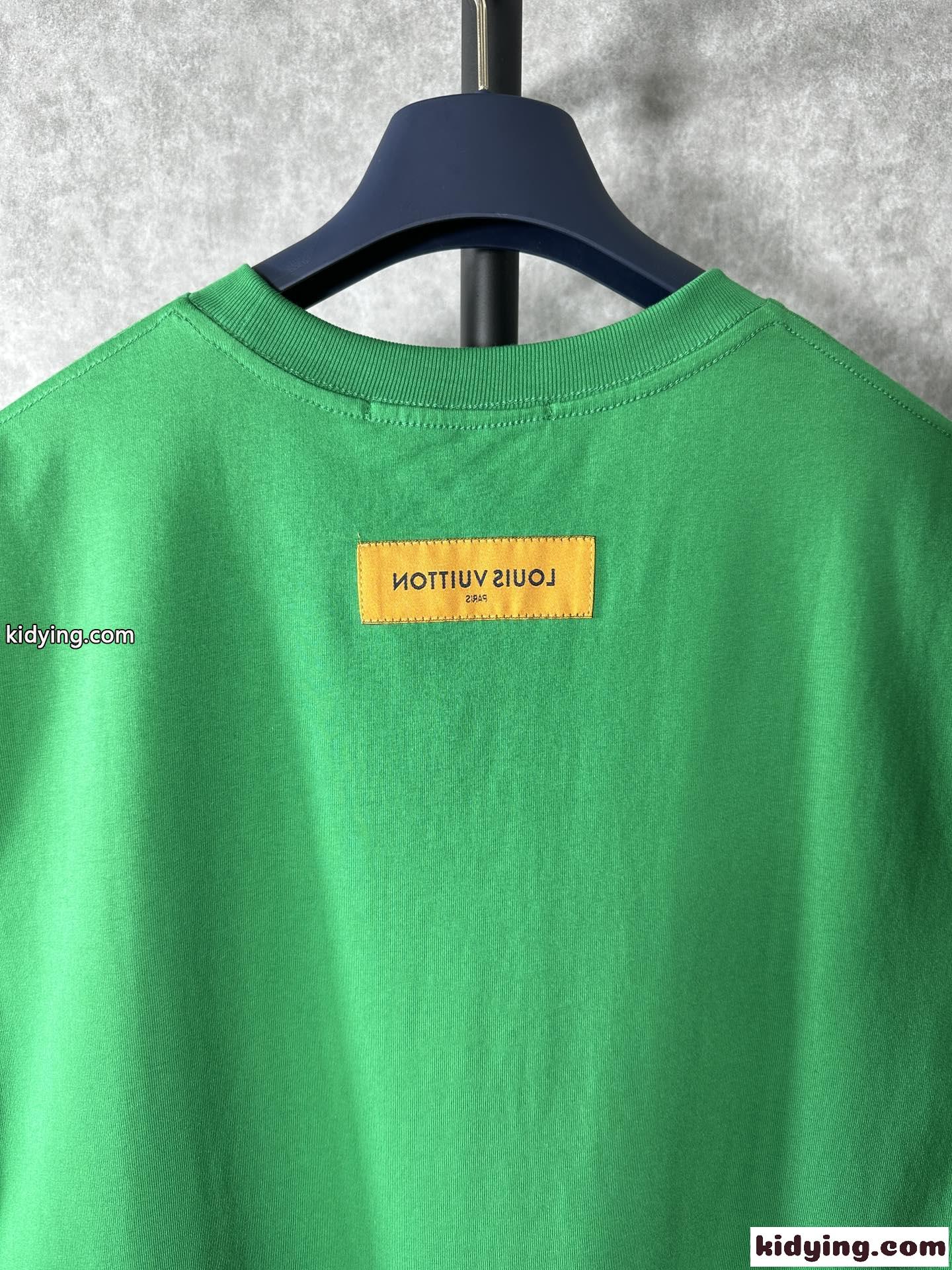ルイ・ヴィトン Tシャツ コピー シンプル クルーネック コットン 半袖Tシャツ ユニセックス-3