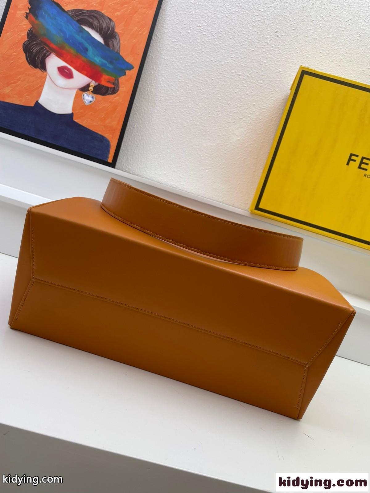 Fendi Pack ミディアム ショッピングバッグ フェンディ バッグ コピー レディース ブラウン-3