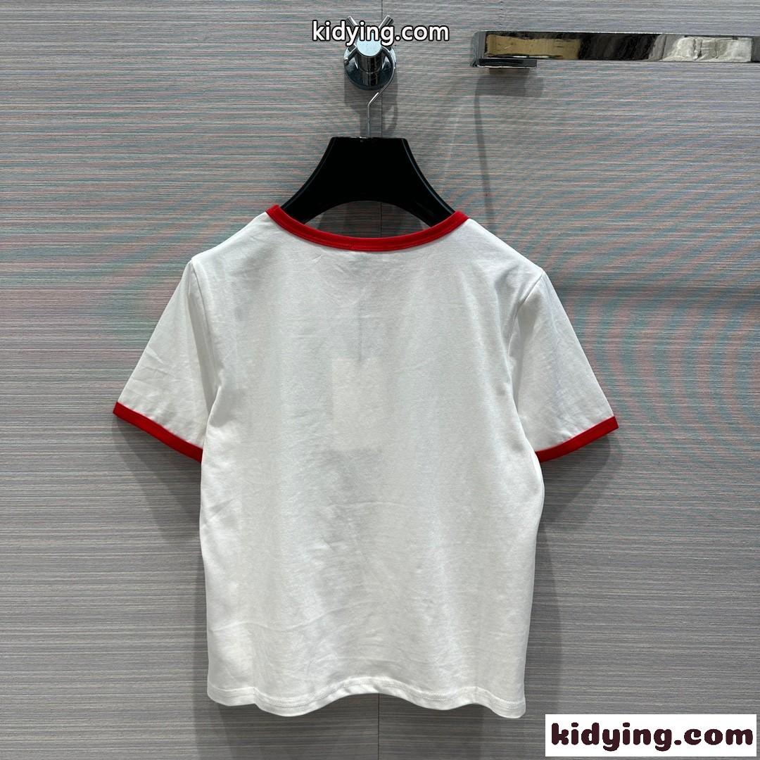 セリーヌ CELINE ST TROPEZ コットン Tシャツ スーパーコピー クルーネック 半袖-3