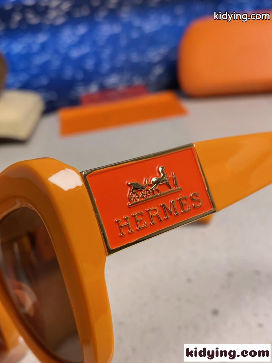 エレガント 洗練された エルメス サングラス 偽物 キャットアイ アイウェア-3
