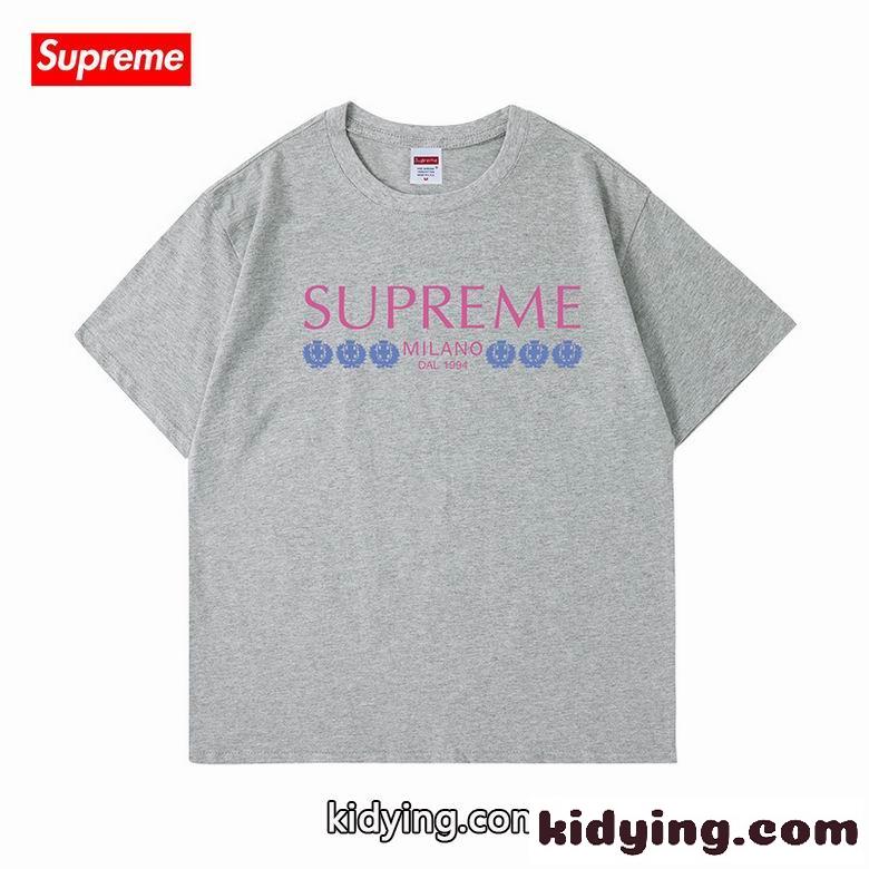 ユニセックス おしゃれ ベーシック ロゴ プリント ゆったり クルーネック シュプリーム tシャツ コピー 半袖 人気-9