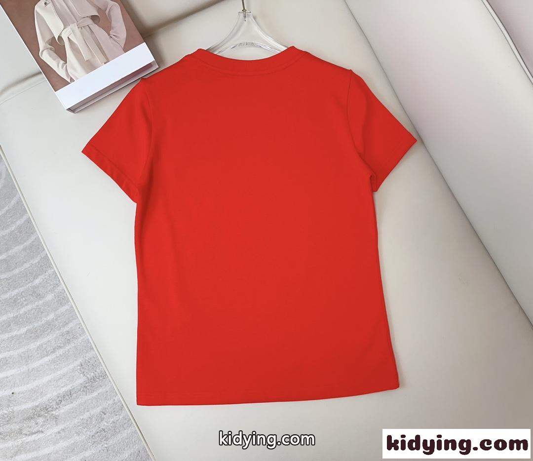 YEAR OF THE DRAGON CREST エンブロイダリー 半袖Tシャツ ケンゾー Tシャツ コピー レッド-1