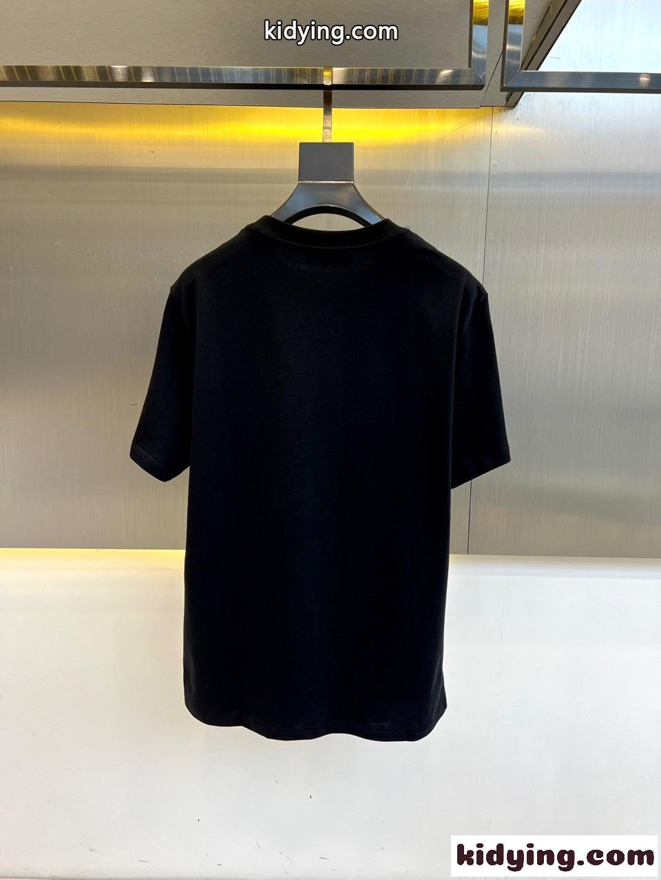 定番 カジュアル ロゴプリント ドルチェ&ガッバーナ Tシャツ 偽物 ブラック-3