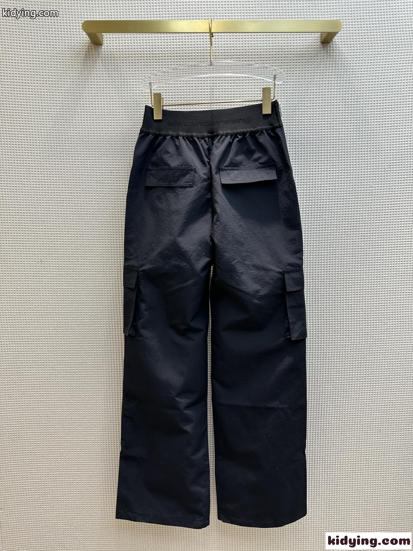 ロゴ入りウエストバンド付き カーゴ レイヴパンツ アレキサンダーワング パンツ コピー-4