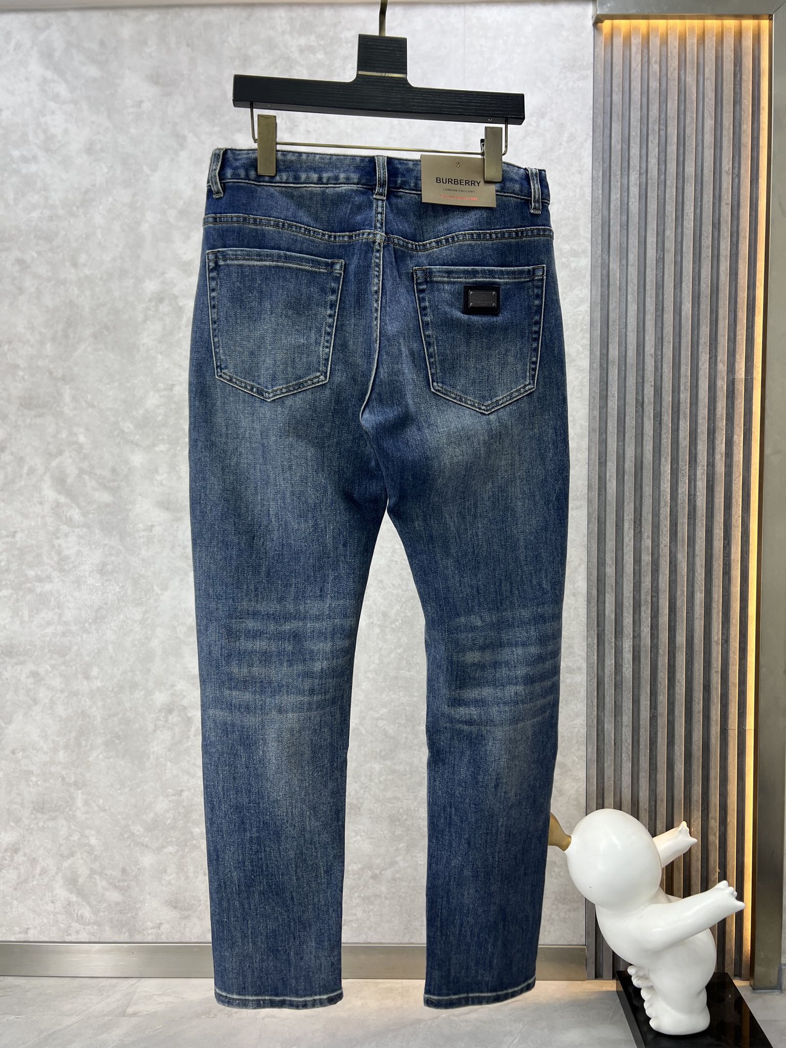 メンズ ストレッチ デニムパンツ バーバリー パンツ コピー ジーンズ-2
