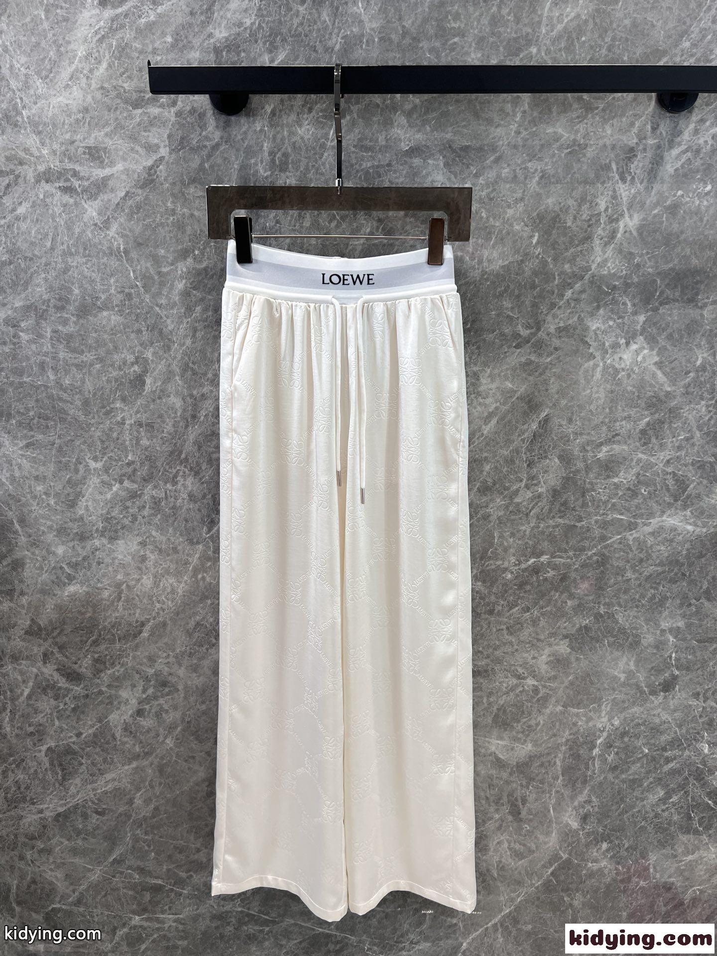上品 ロゴ カジュアルパンツ ロエベ パンツ コピー ロングパンツ ベージュ-2