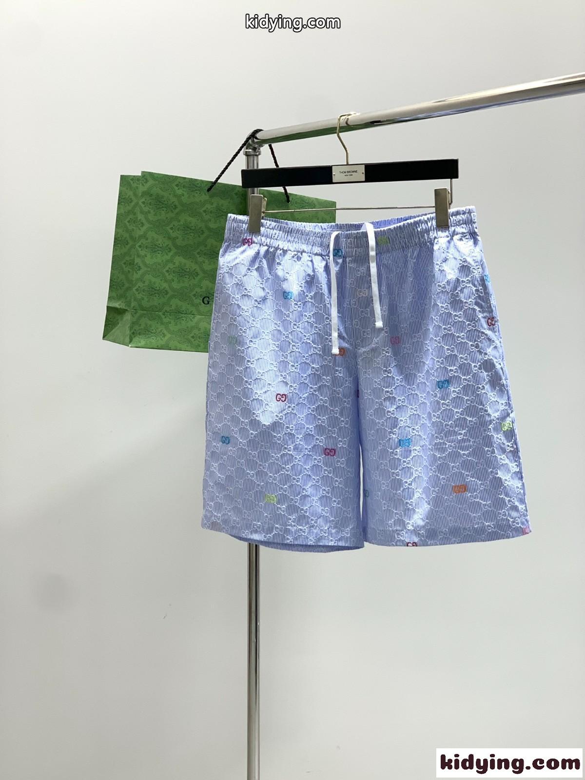 ストライプ コットン ショートパンツ グッチ パンツ コピー メンズ-1