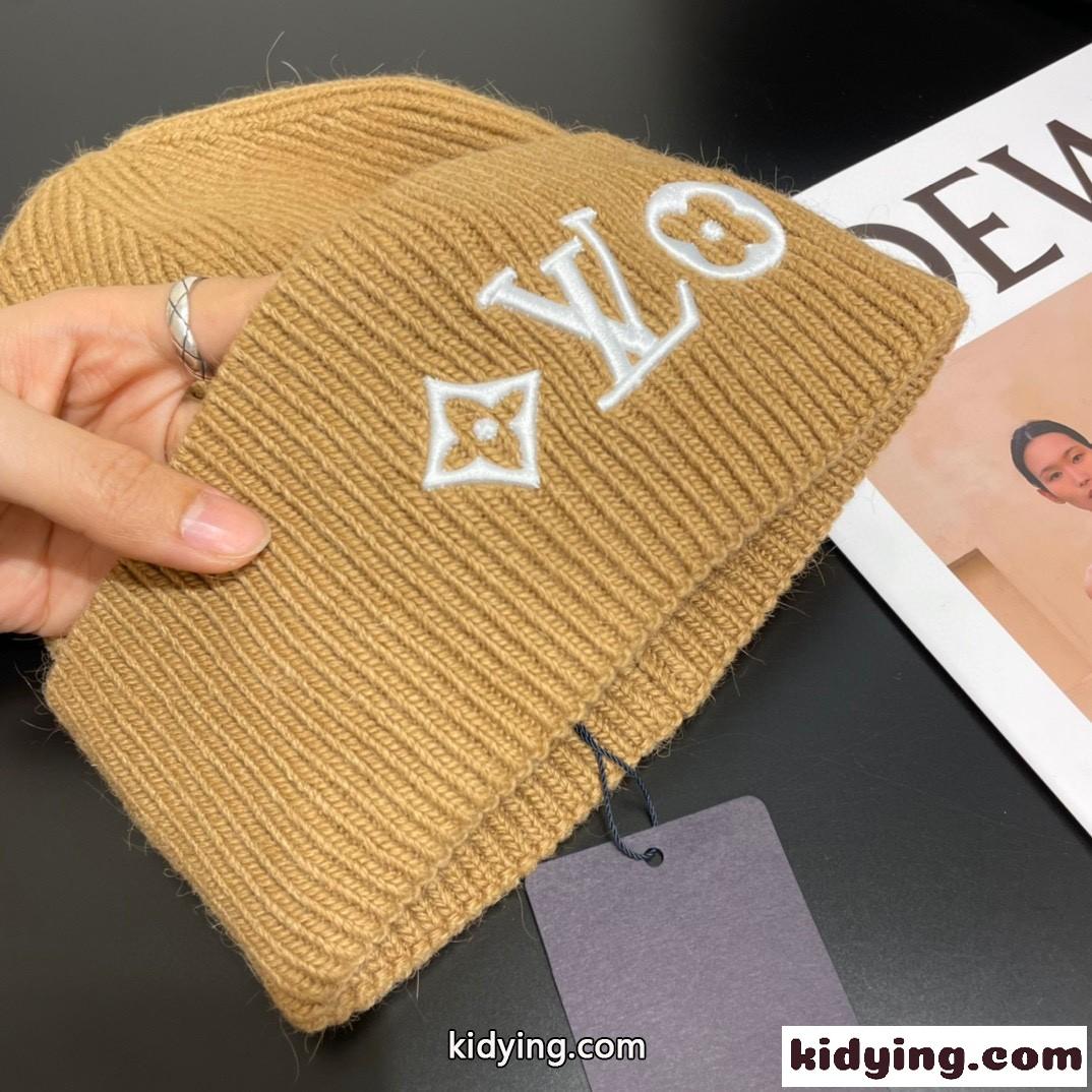 人気 ビーニー・LV ヘッドライン ルイヴィトン 帽子 コピー ユニセックス ベージュ-4