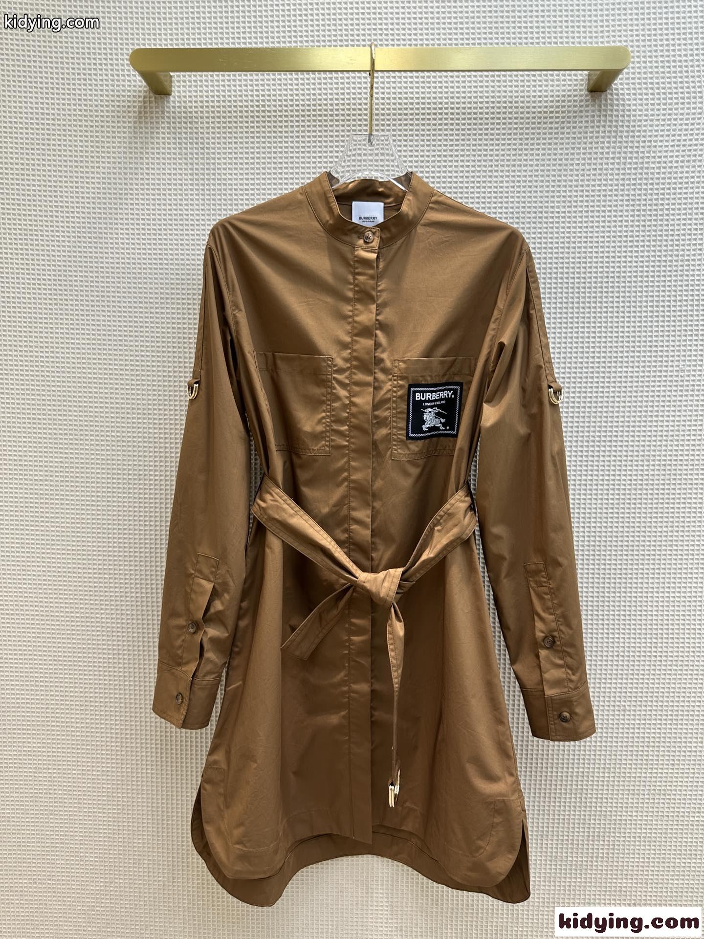 プロ―サムラベル ベルテッド シャツドレス バーバリー ワンピース コピー レディース-2