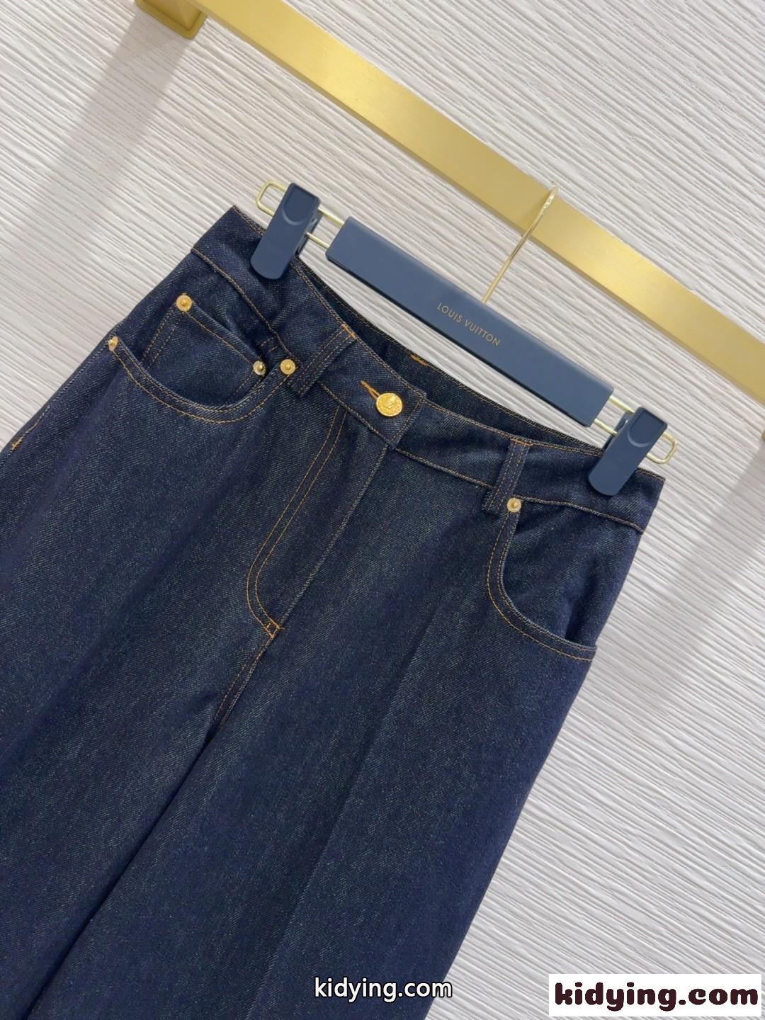 カフドヘム フレアジーンズ ルイ・ヴィトン パンツ スーパーコピー レディース-1