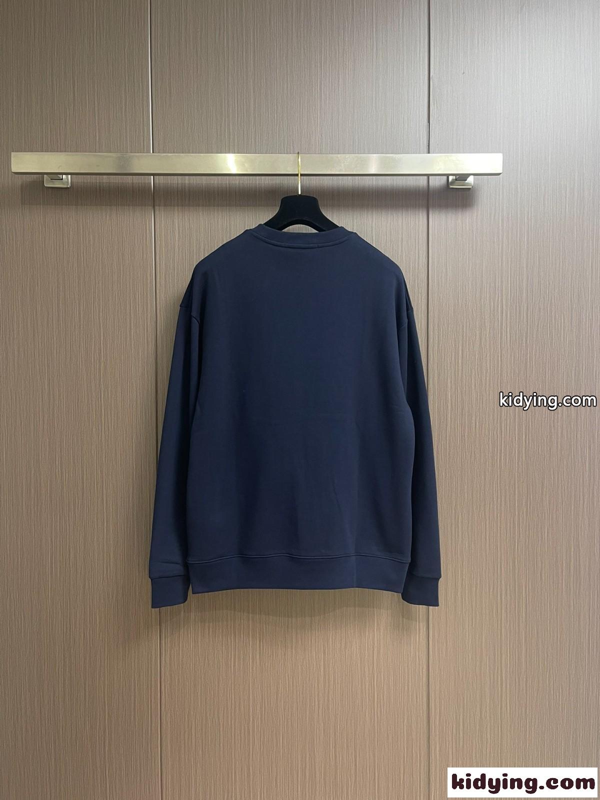 定番 カジュアル スウェットシャツ モンクレール Tシャツ コピー ロングスリーブ ネイビー-1