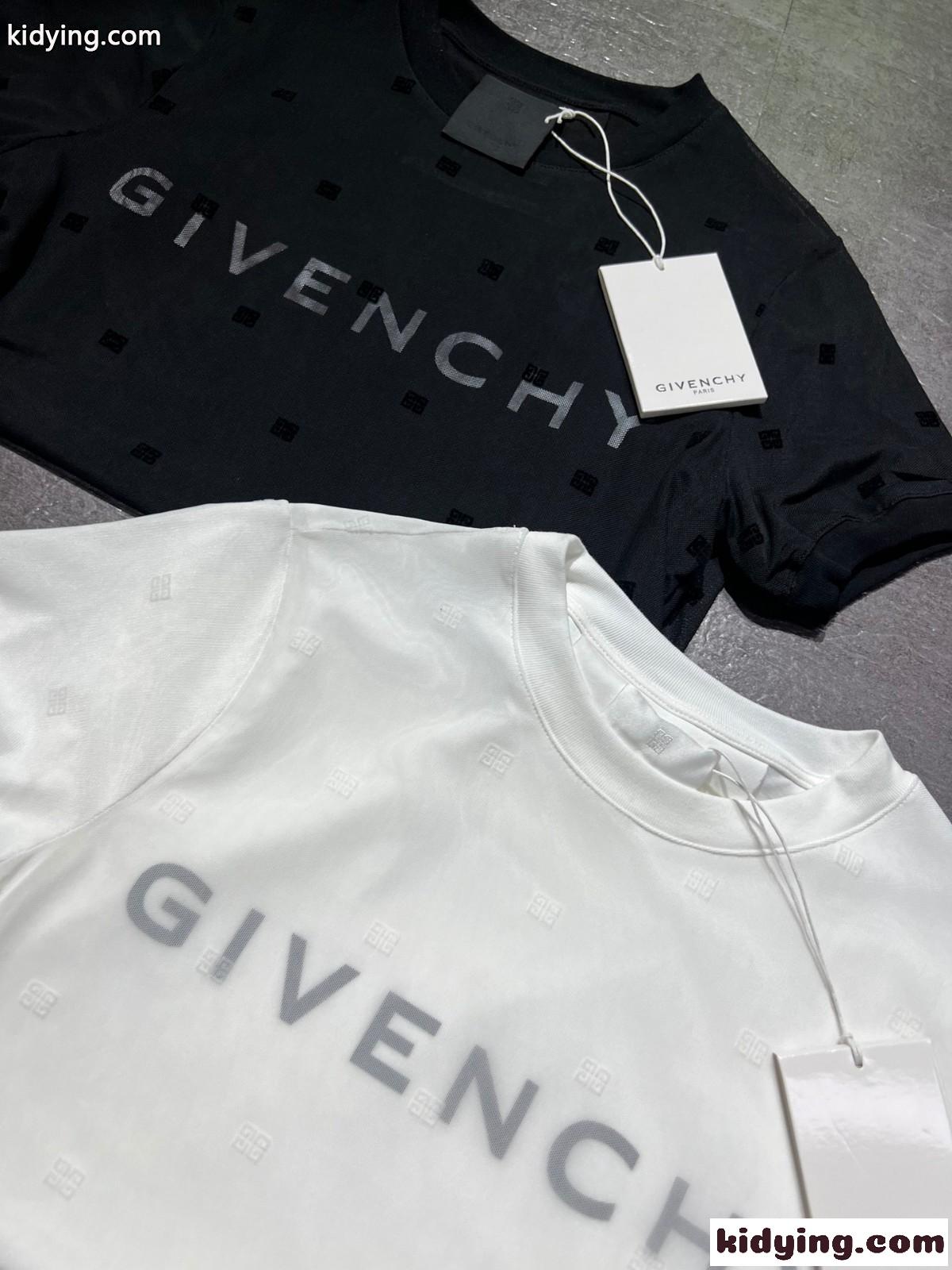 ダブルレイヤー 4G チュール クルーネック 半袖Tシャツ ジバンシィ Tシャツ コピー-3