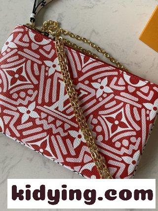 ルイ・ヴィトン バッグ 安い コピー LV Crafty抽象グラフィックアートキャプチャ 新しいPochette Double Zipチェーンバッグを煥す-2