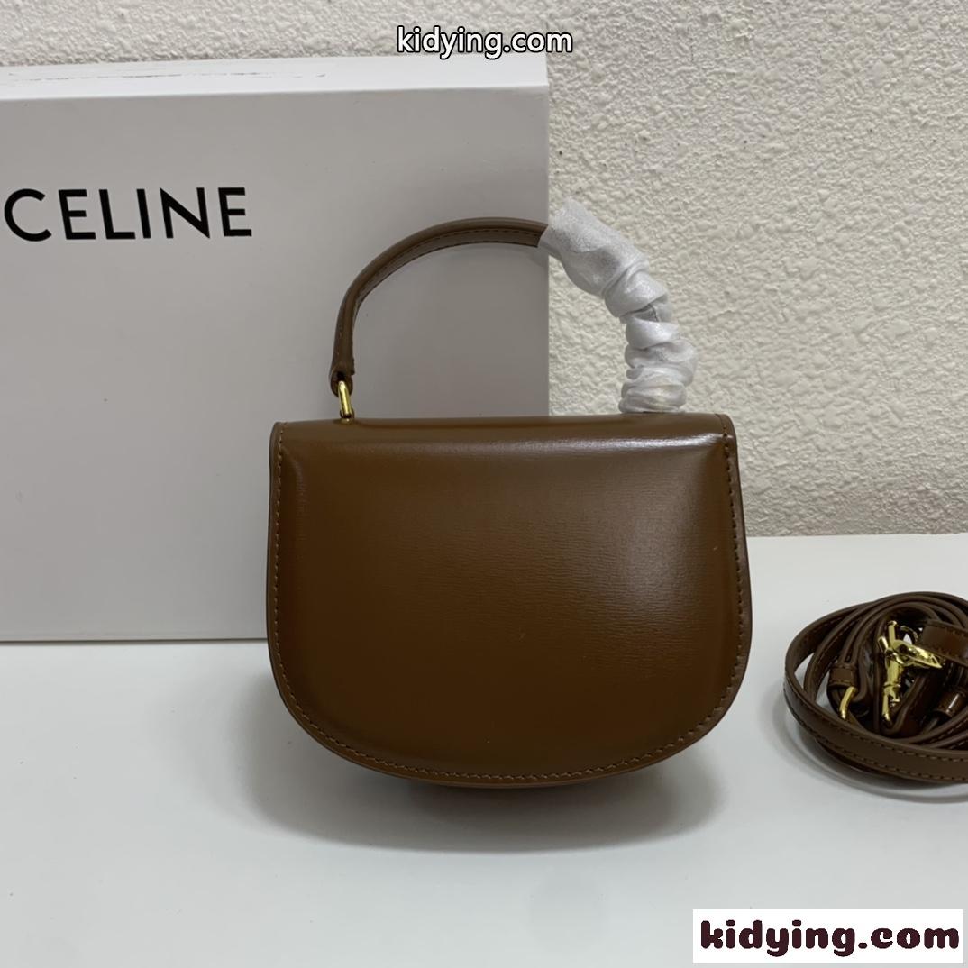 新作&ミニ ブザス トリオンフ カーフスキン セリーヌ バッグ コピー ショルダーバッグ ブラウン-0