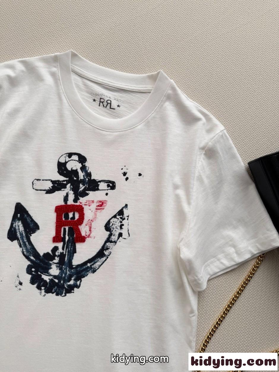カジュアル ヴィンテージ 半袖Tシャツ ラルフローレン Tシャツ 偽物 ホワイト-2