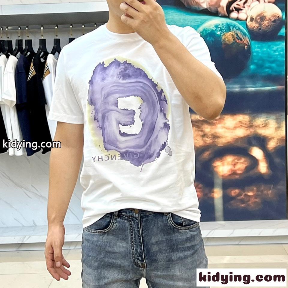 ベーシック クルーネック プリント コットン ジバンシィ Tシャツ コピー 半袖 ホワイト-2