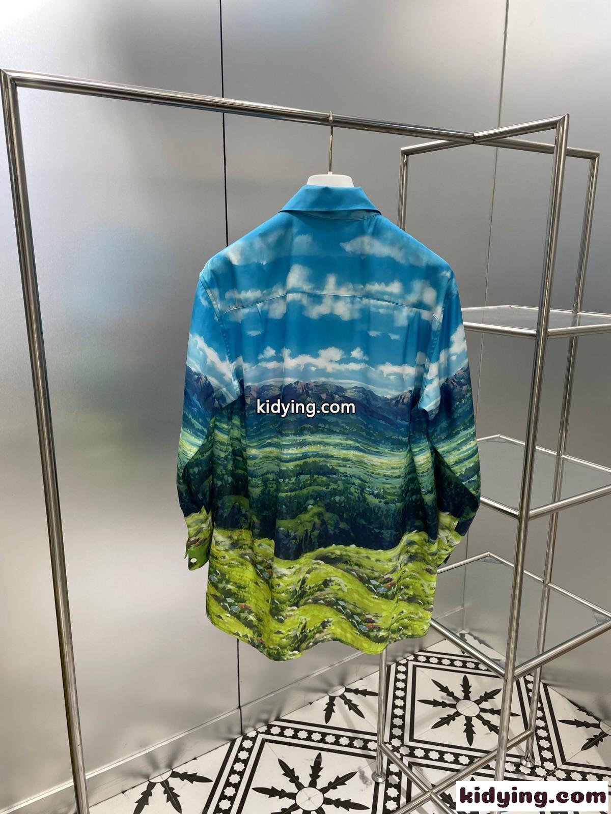 LOEWE x ハウルの動く城& ソフィーとカルシファー シルク トップス ロエベ シャツ コピー-2