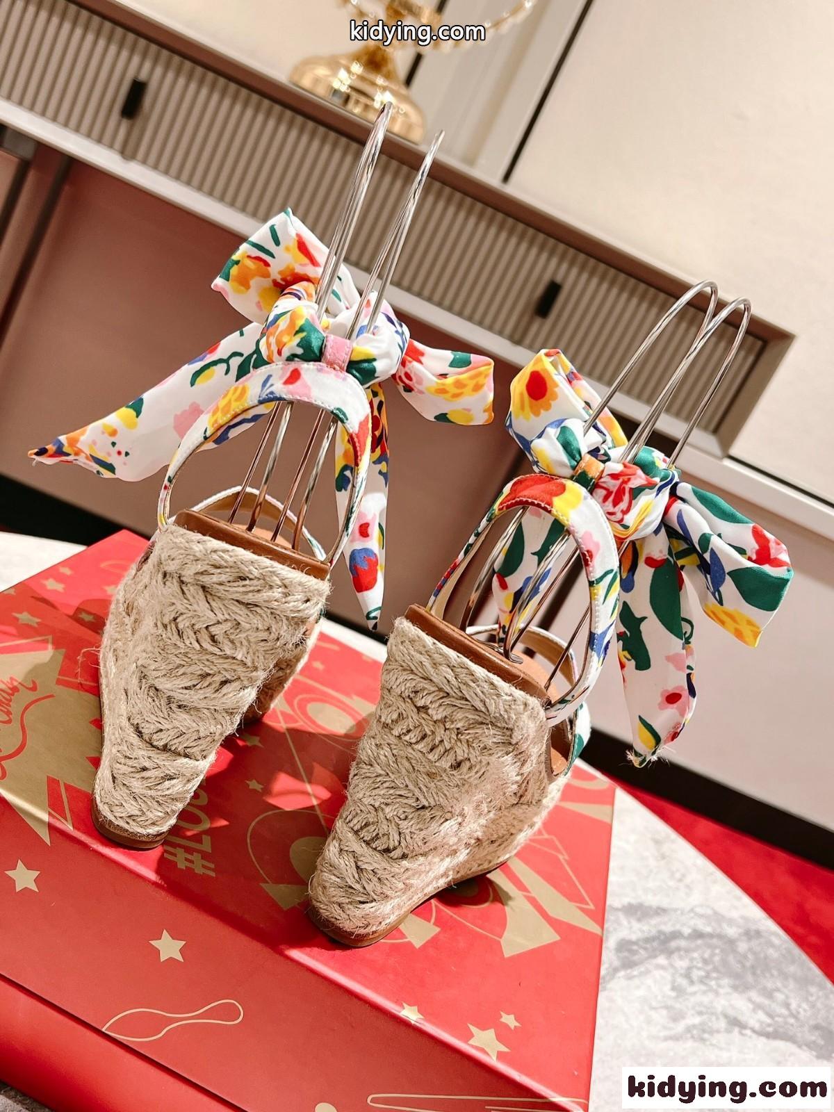 可愛い カジュアル 12CM ウェッジソール クリスチャン・ルブタン サンダル コピー レディース-3