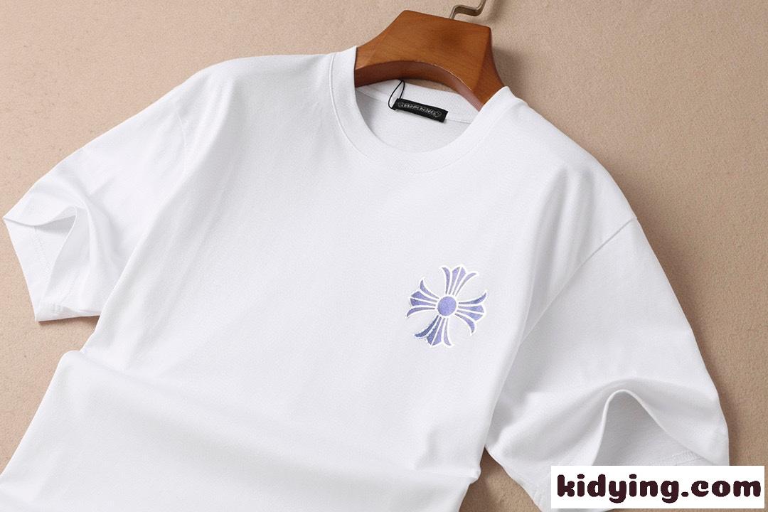 カジュアル 合わせやすい プリント クロムハーツ 半袖Tシャツ コピー 着心地いい 春夏 定番 クルーネック-3