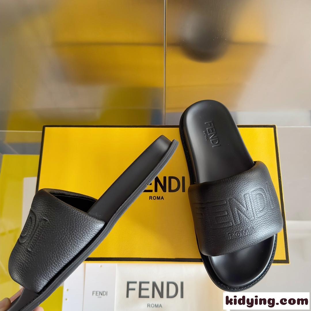 春夏 定番 FENDI ROMA スライド フェンディ サンダル スーパーコピー ブラック-2