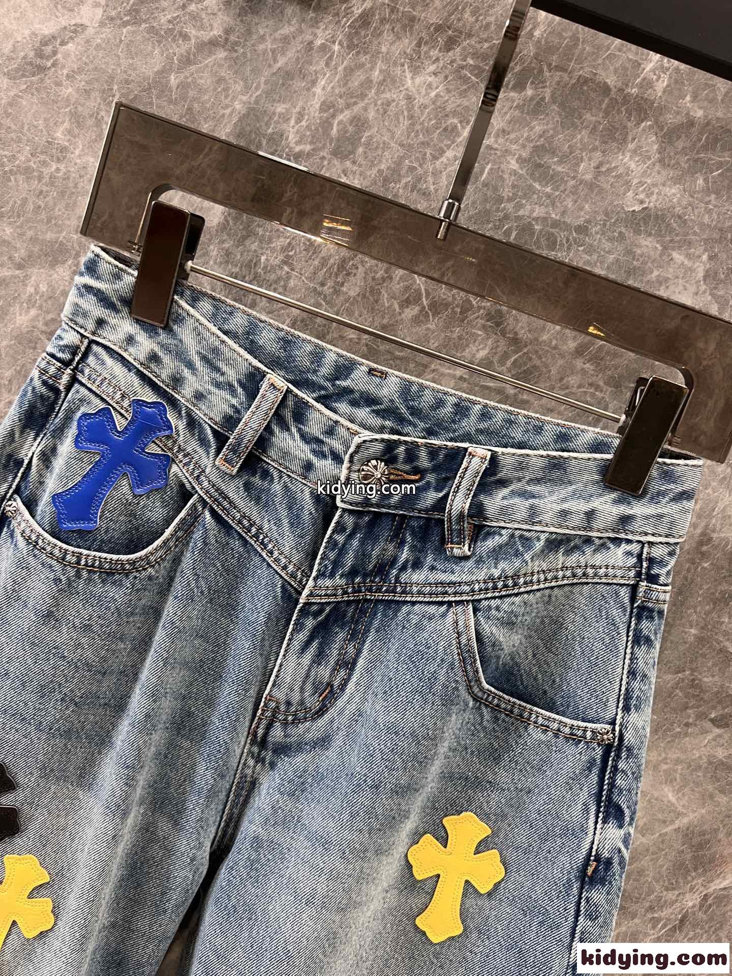 お洒落 クロスパッチ デニムパンツ クロムハーツ ジーンズ コピー 合わせやすい-5