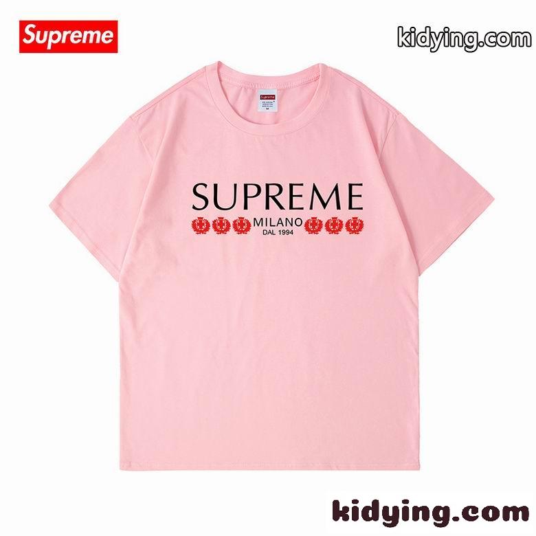 ユニセックス おしゃれ ベーシック ロゴ プリント ゆったり クルーネック シュプリーム tシャツ コピー 半袖 人気-3