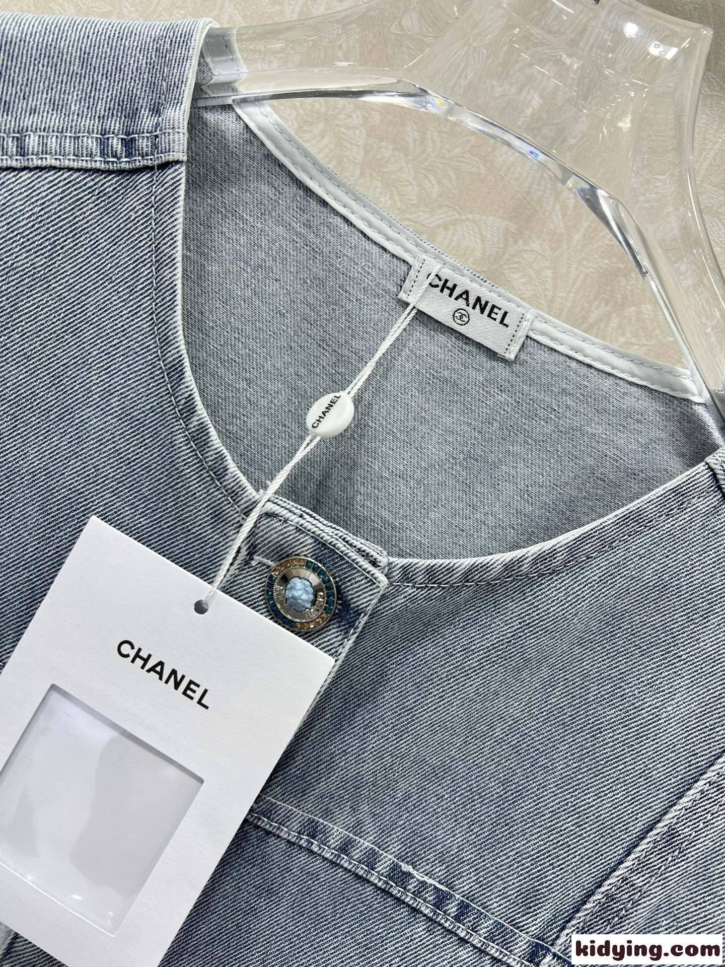 ノースリーブ デニムジャケット シャネル ジャケット コピー レディース-1