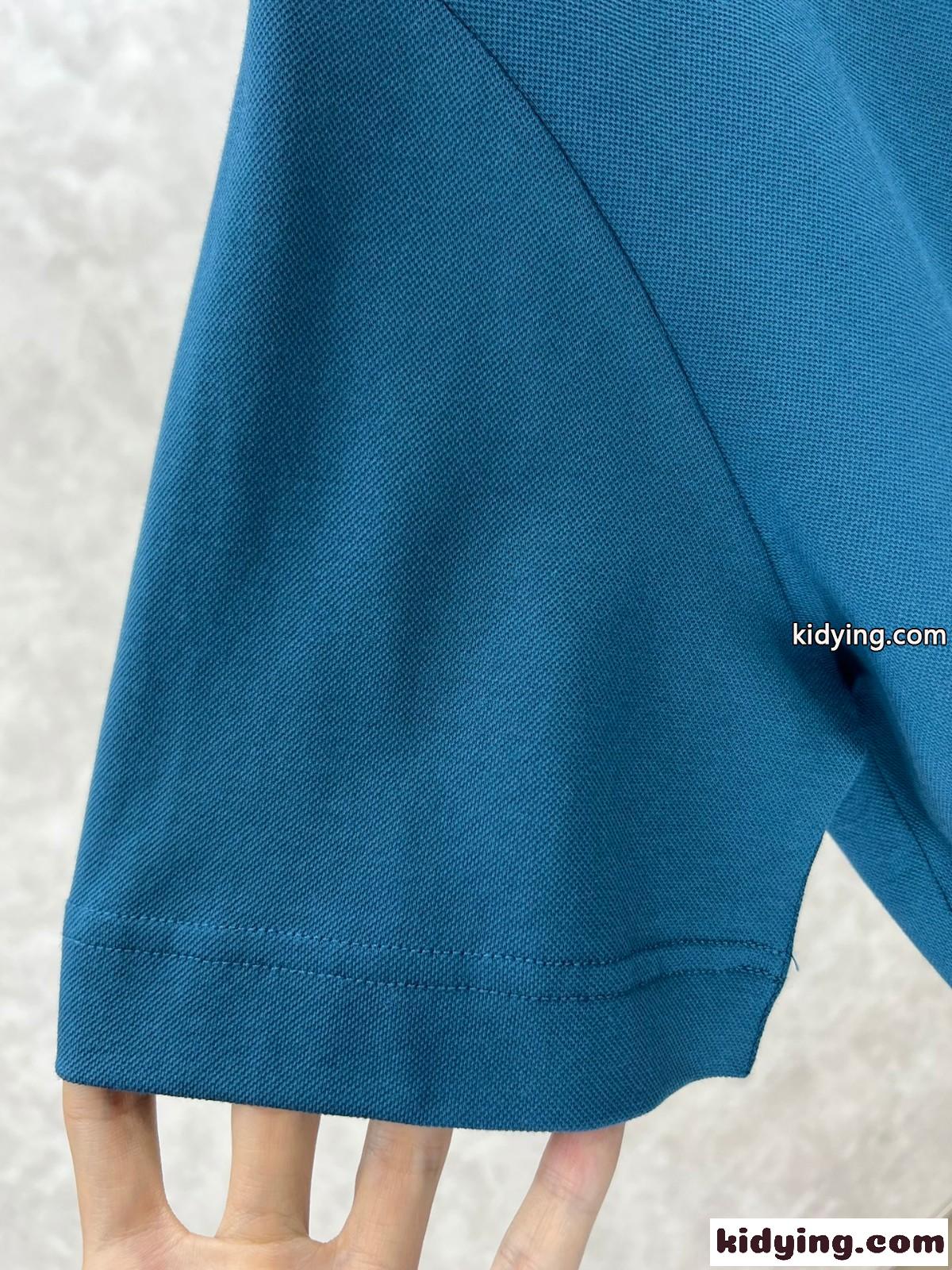 定番 人気 合わせやすい 半袖Tシャツ エルメス Tシャツ コピー ブルー-4