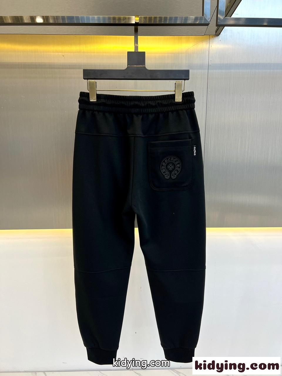 クロムハーツ パンツ コピー 定番 カジュアル スウェットパンツ ブラック-1