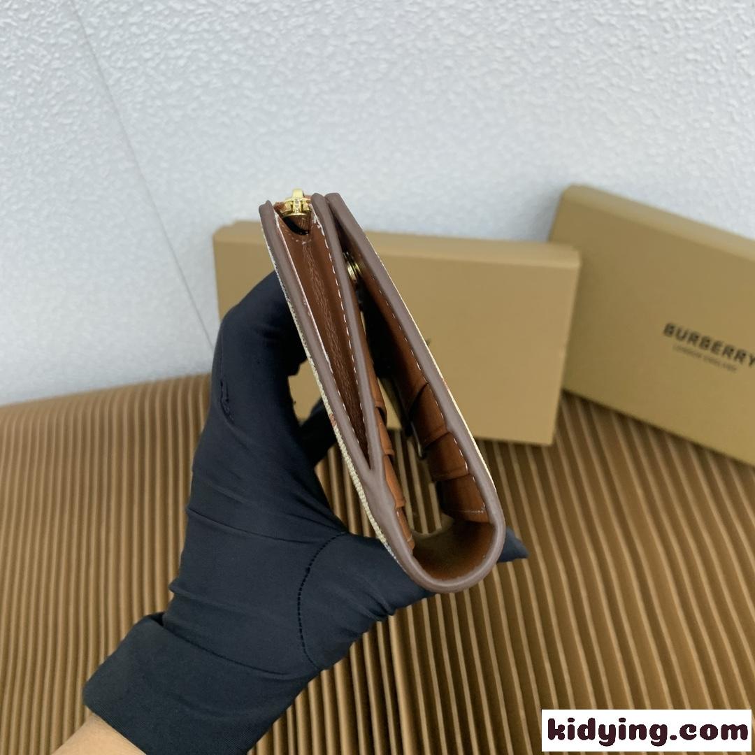 ラージ チェック バイフォールドウォレット バーバリー 財布 コピー ブラウン-0