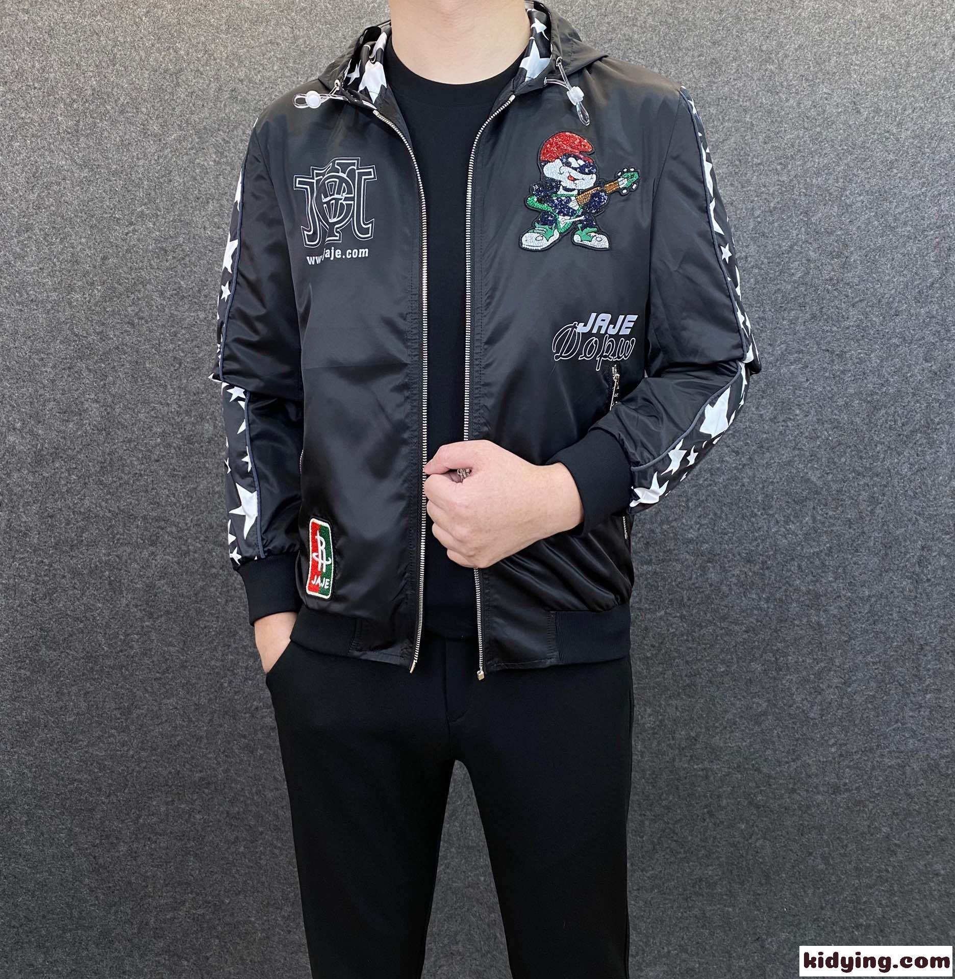 カジュアル オシャレ 着心地いい ドルチェ&ガッバーナ ジャケット コピー フード付き メンズ 防風 アウター-0