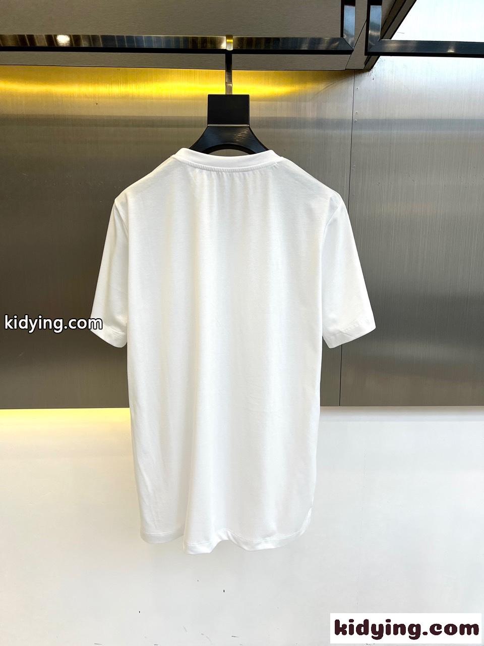 シンプル ロゴ入り コットンジャージー 半袖Tシャツ プラダ Tシャツ コピー ホワイト-4