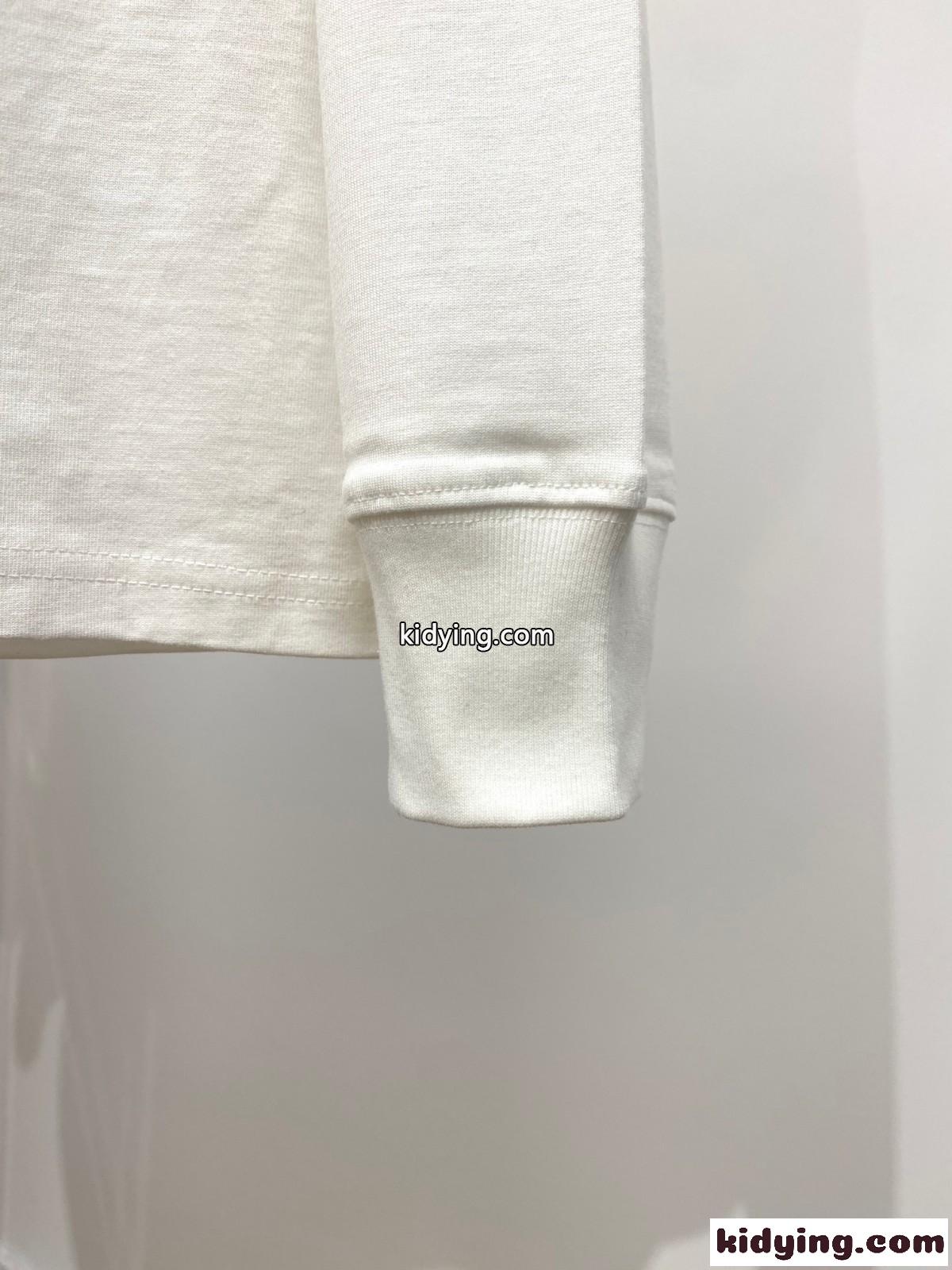 クロムハーツ Tシャツ 偽物 カジュアル クロスパッチ 長袖Tシャツ ホワイト-1