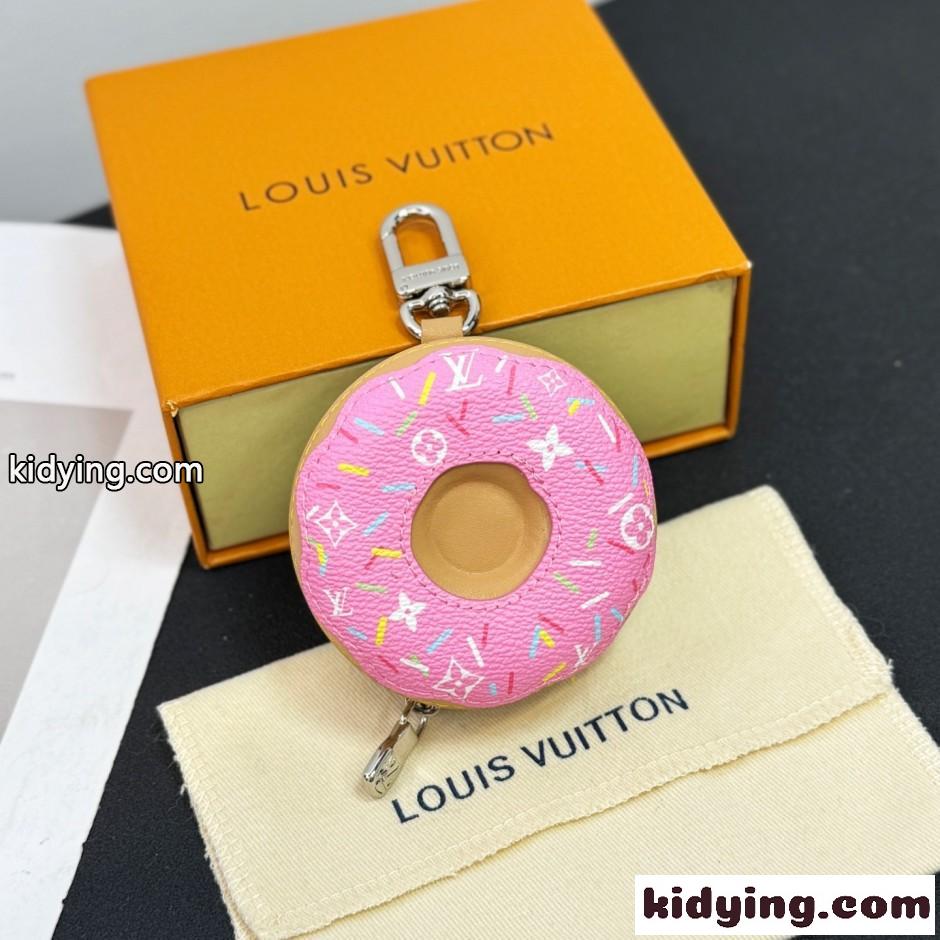 ルイ・ヴィトン キーホルダー 偽物 バッグチャーム・LV ドーナッツ ピンク-0