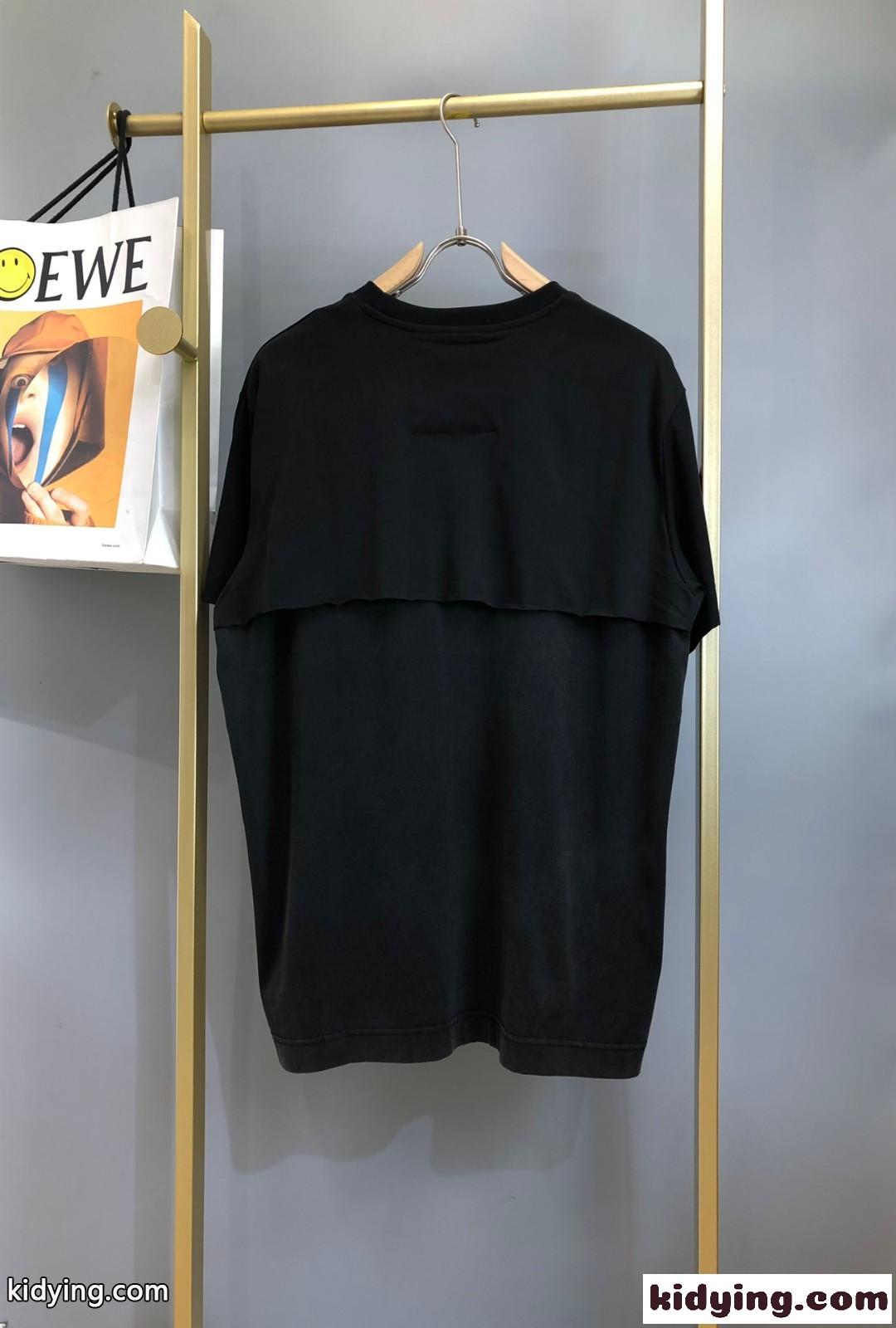 オーバーラップエフェクト プリント コットン Tシャツ ジバンシィ Tシャツ コピー-1