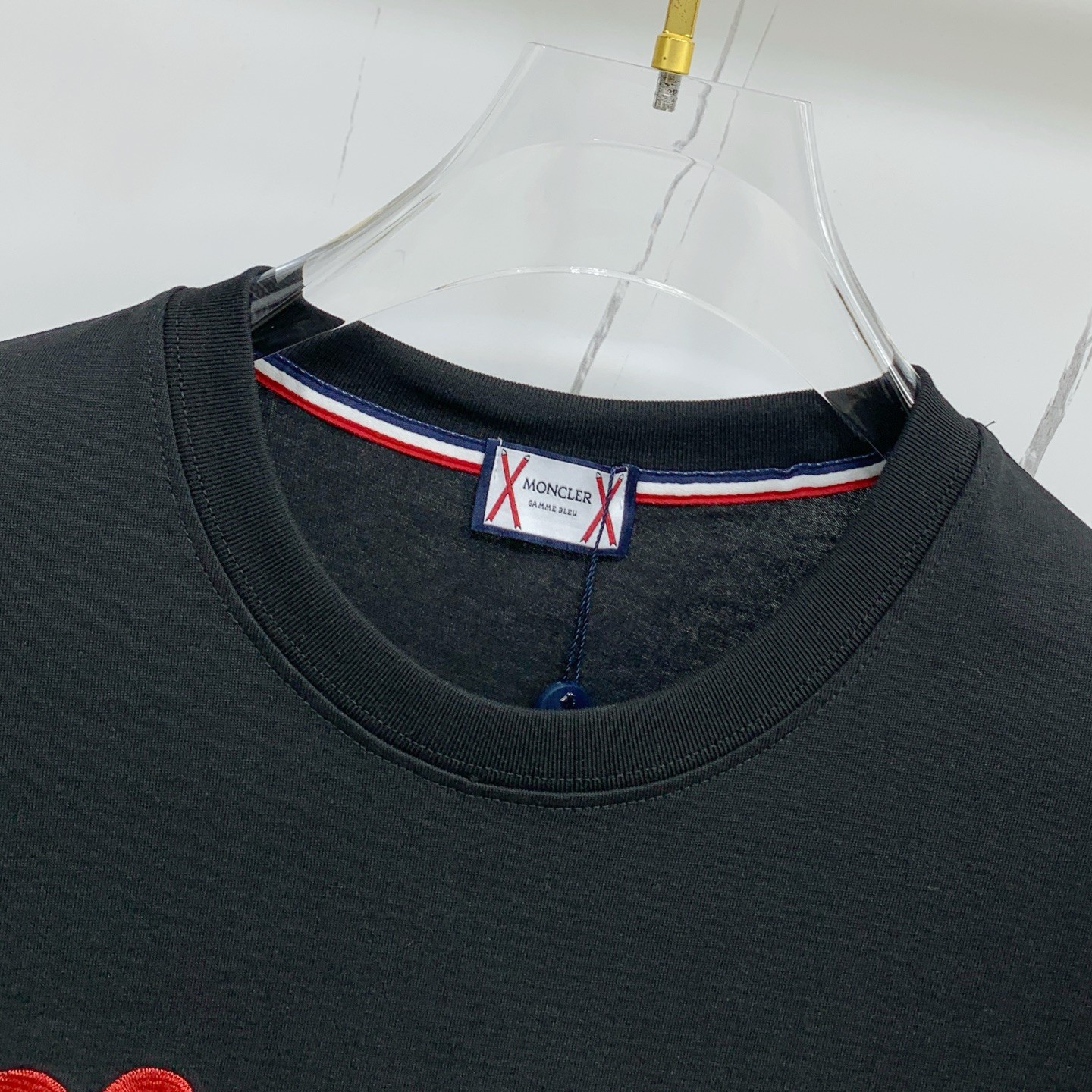 カジュアル お洒落 刺繍入り 半袖Tシャツ モンクレール Tシャツ 偽物 ユニセックス-2